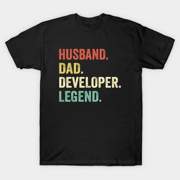 Husband Dad Web Developer Legend T-Shirt by Wakzs3Arts
